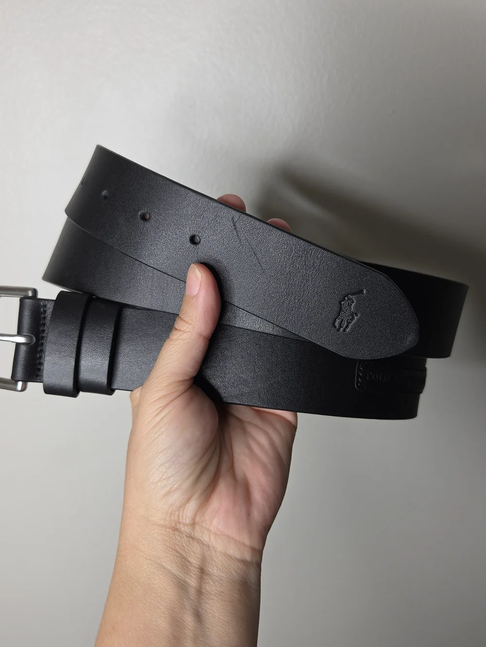 Polo by Ralph Lauren Black Leather Men's Belt